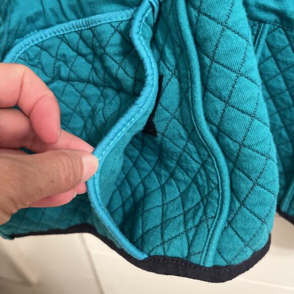 Talbots Quilted Sleeveless Vest Deep Navy Blue Size Petitie - Picture 8 of 10